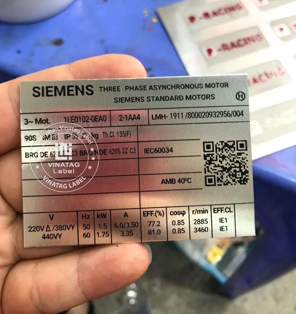 Mẫu Tem Dán Động Cơ, Máy Móc do Vinatag gia công 2