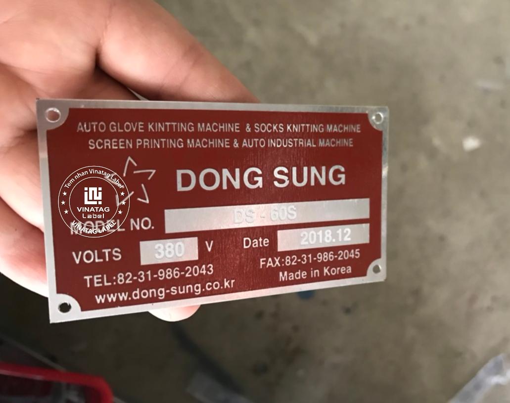 Mẫu Tem Nhôm Ăn Mòn do Vinatag gia công 2