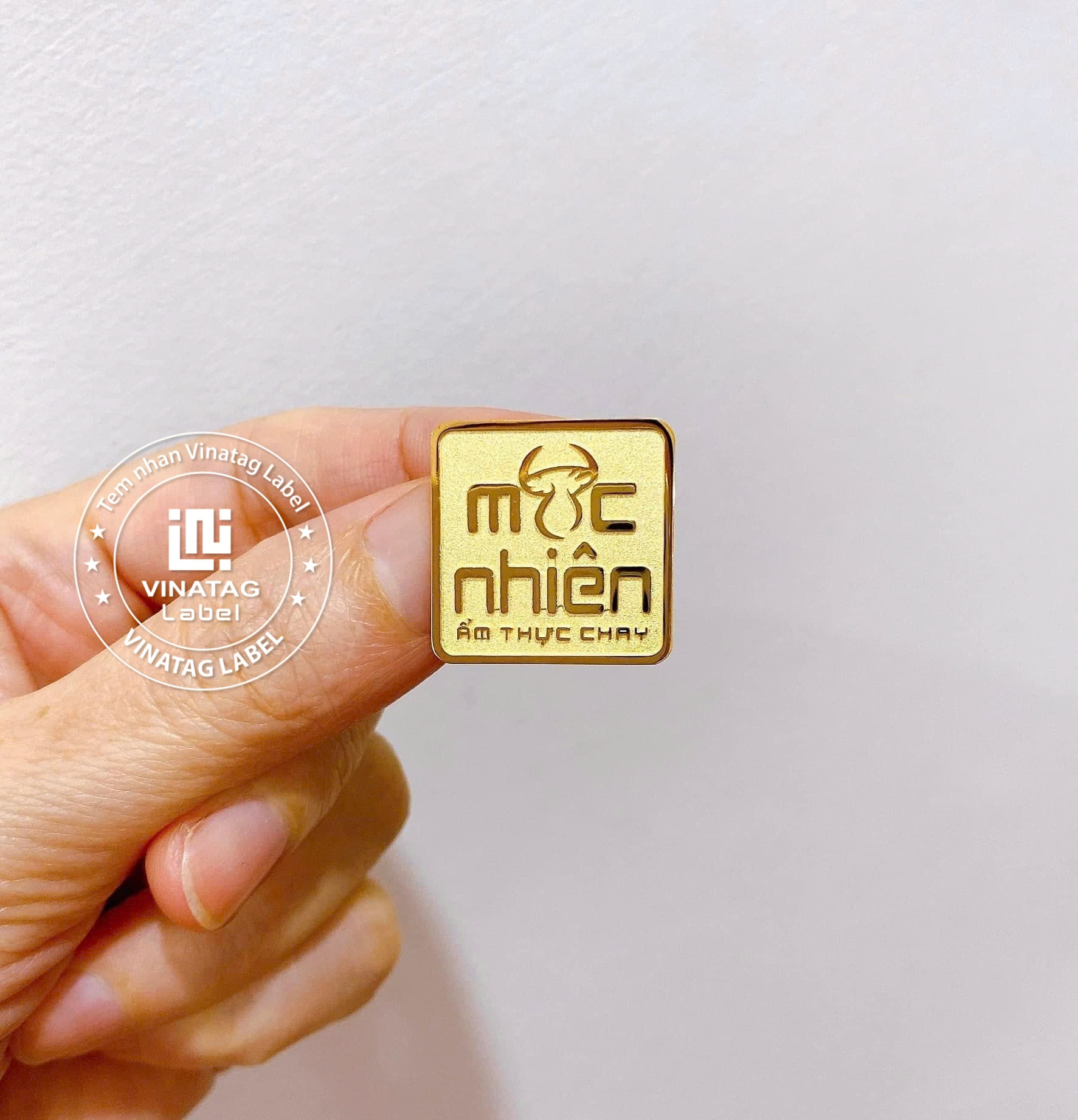huy hiệu kim loại khắc tên - mẫu 8 tại Vinatag