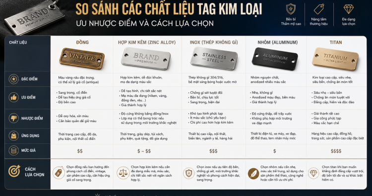 So sánh các chất liệu tag may mặc: Ưu nhược điểm và cách chọn phù hợp
