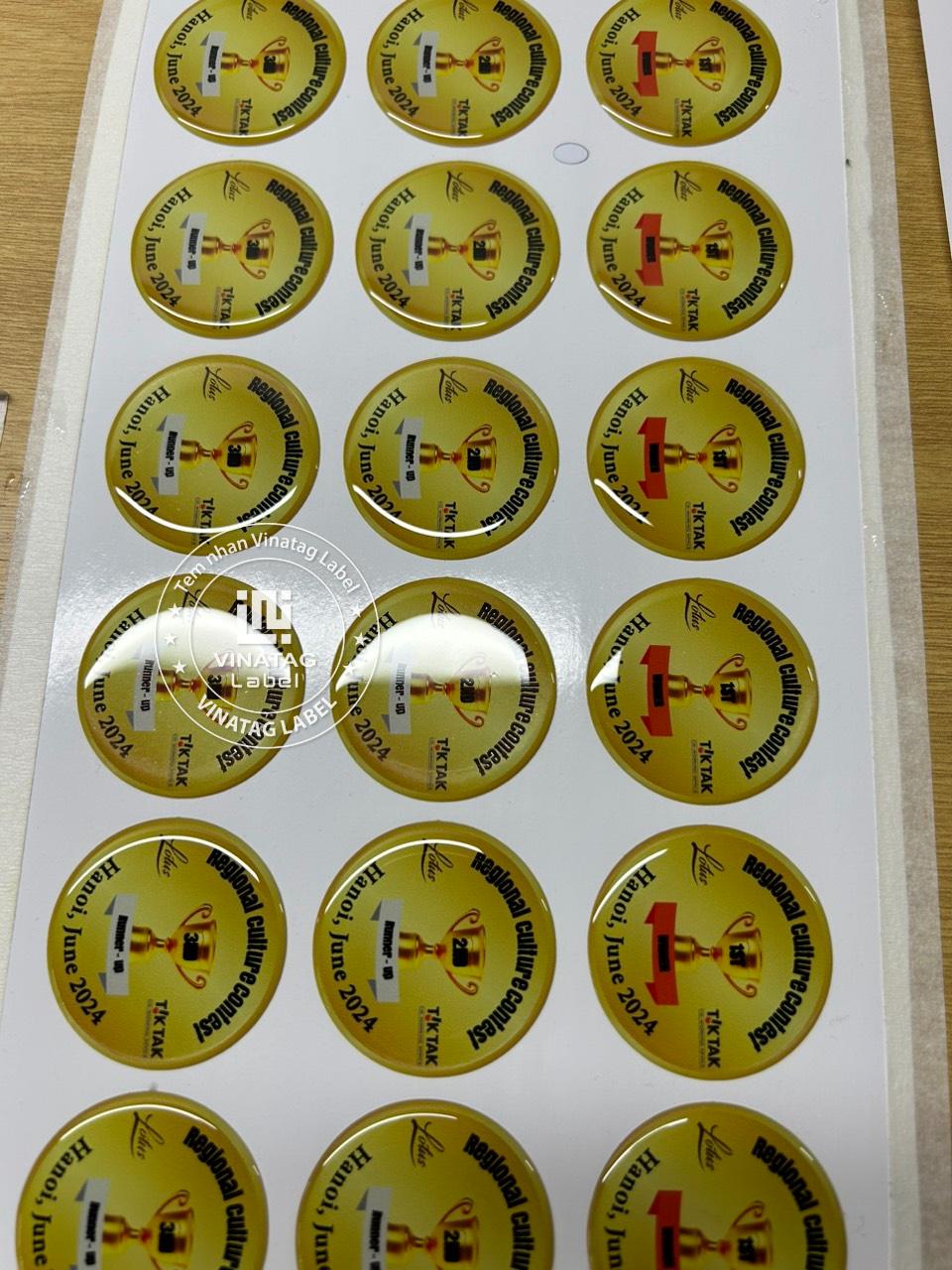 tem epoxy logo xe đạp mẫu 4 theo yêu cầu Vinatag